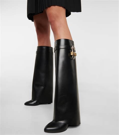 givenchy shark lock boots wide calf|givenchy shark lock inspired boots.